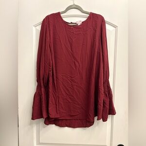 Isabel Maternity by Ingrid & Isabel Burgundy Blouse